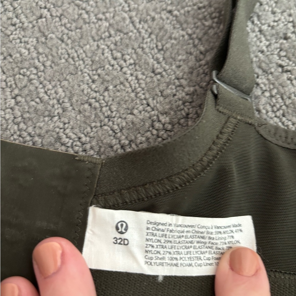 Lululemon “Run Time” Dark Olive Sports Bra - Picture 4 of 5